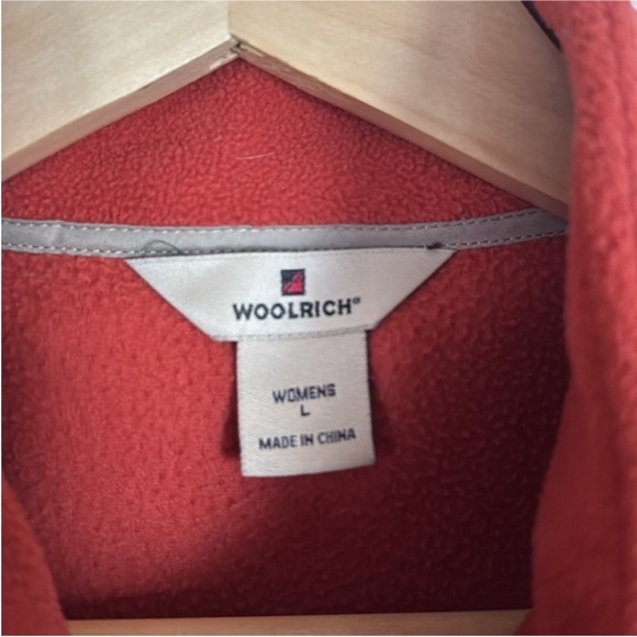 Woolrich Fleece Vest Burnt Orange Size L - Picture 5 of 6